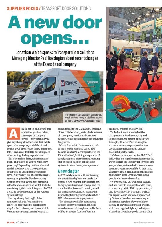 CBW 1750 TDS Editorial - A New Door Opens....