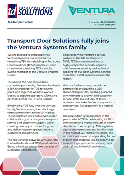 TDS fully joins Ventura Systems family