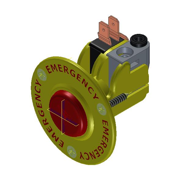 M979 - EMERGENCY OPEN BUTTON YELLOW PNEUMATIC (NC) + ELECTRIC-(76320007)-(2057001F75)-(150241)-(39455031#B)-(PSV/06/045)-(PSV003242)-(CM003/52)-(98-342)-(DEP-00455)-(DEP-00430)