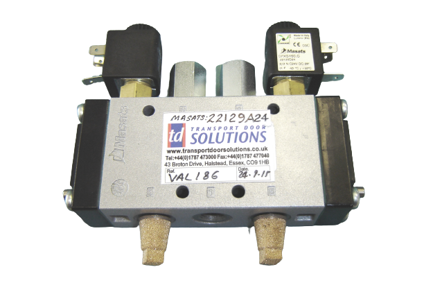 VAL186 - 24V DOUBLE SOLENOID VALVE -(PSV/06/557)-(PSV090350)-(SCANIA IRIZAR 590105)-(CM003/205)